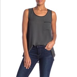 Everleigh Contrast Trim Pocket Cypress Black Tank